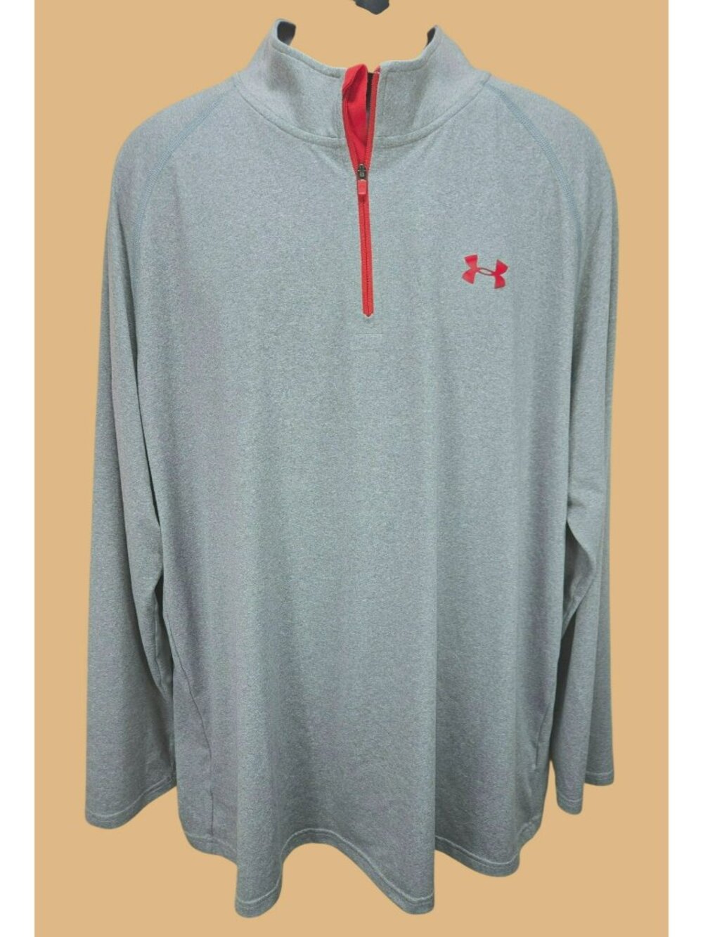 Under Armour Mens Loose Fit Gray 1/4 Zip Pullover XXL